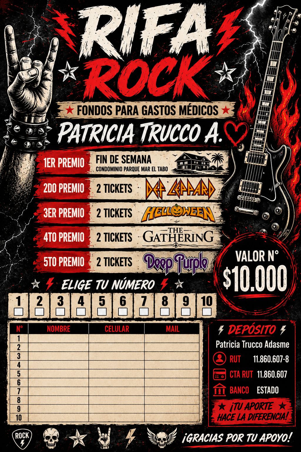 Apoyarnos es tarea de todos: Lanzan Rifa Rock